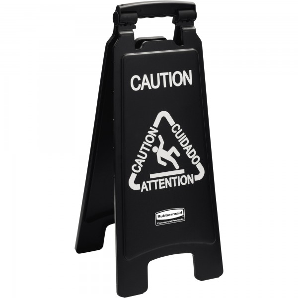 Rubbermaid Warnschild Caution 1867505 mehrsprachig 2stg. schwarz