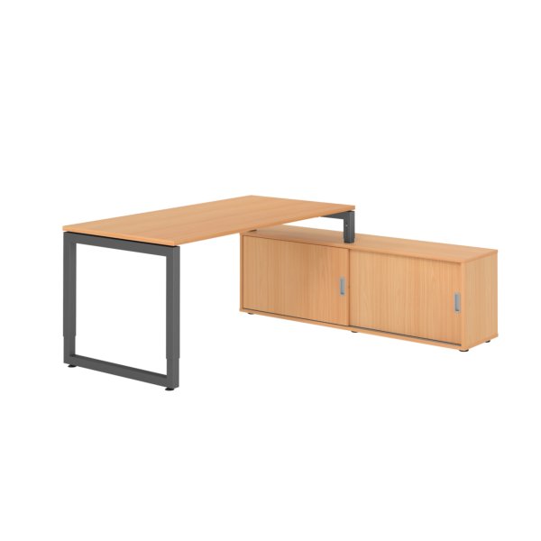 Hammerbacher Schreibtischkombi 160x80cm bu/gp