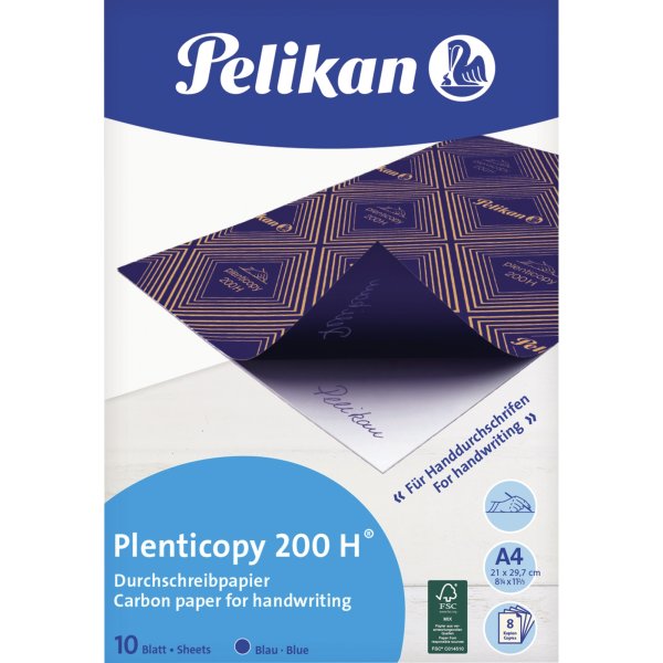 Pelikan Durchschreibpapier plentico 200H 434738 60g/qm 10 Bl./Pack.