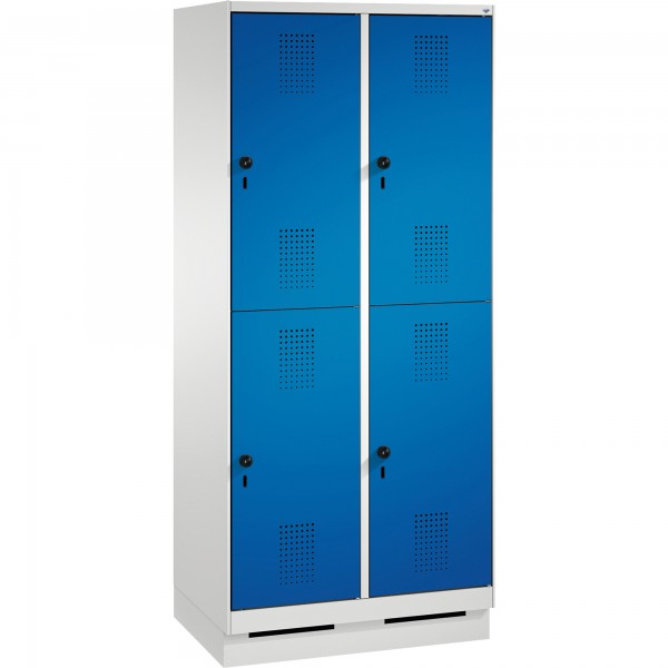 C+P Doppelstockspind 4932022S10073 Sockel 4Fächer B800mm lgr/ebl