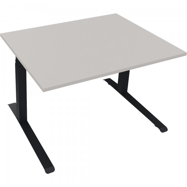 Sitz-/Stehtisch Kufe Doppels. Quad. B1200xT900xH645-1275 an/Lichtgrau