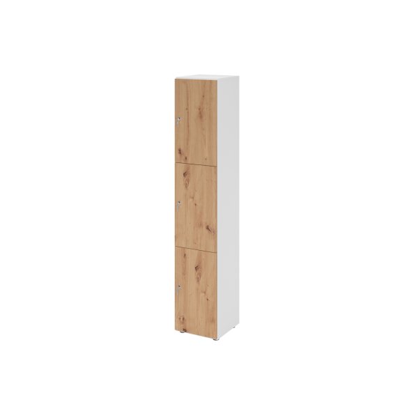 Hammerbacher Schliessfach- Schrank 6OH 3xDS ws/a.ei