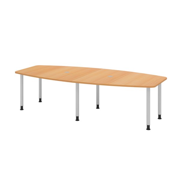 Hammerbacher Konferenztisch 280cm 6RRFüße bu/si