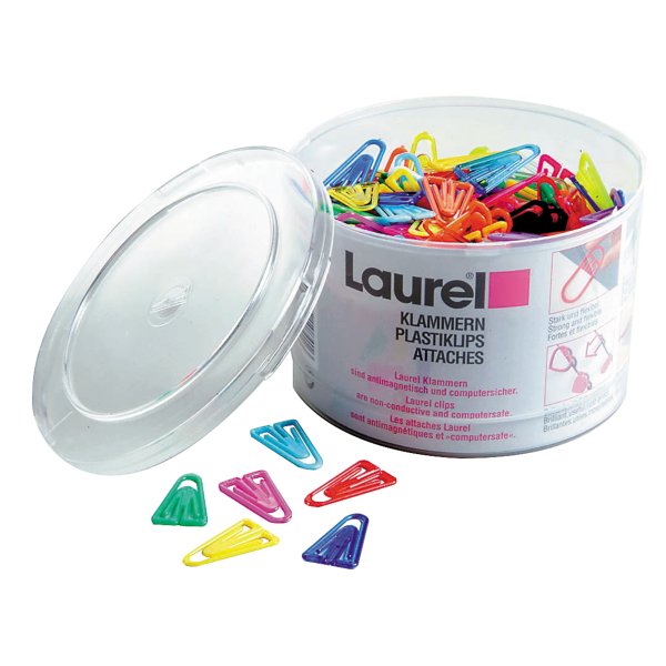 Laurel Büroklammer 25mm PS sortiert 500St