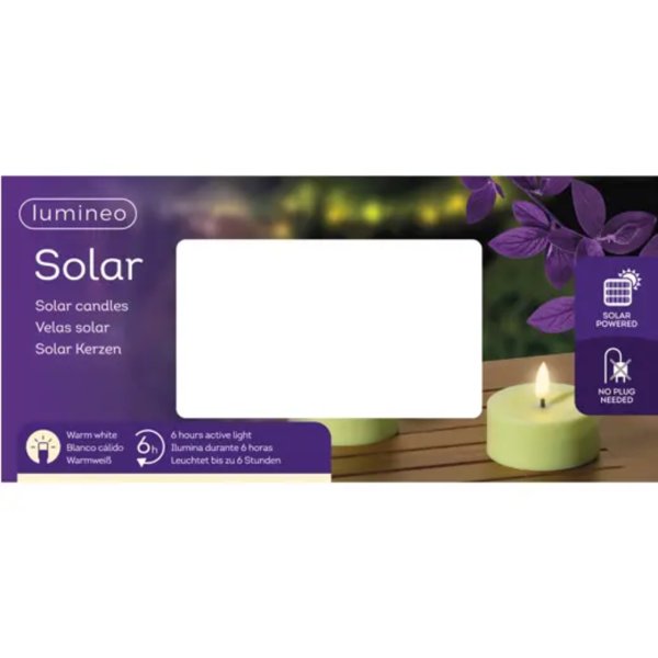 LUMINEO Solar Teelichter 7x3,2cm gn 2St