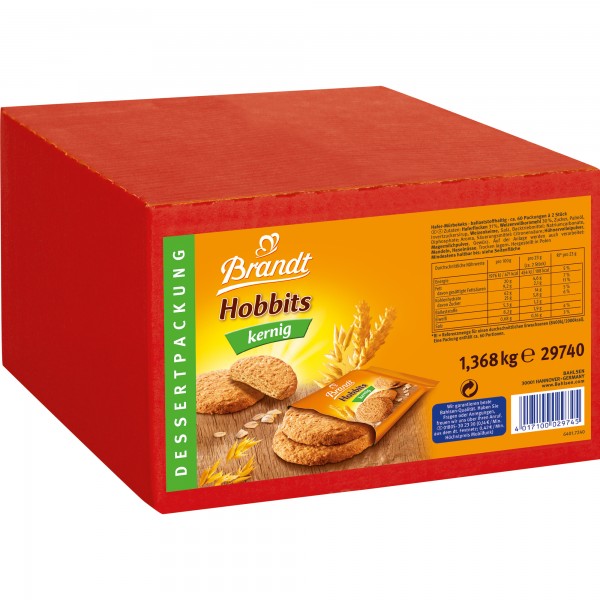 Brandt Gebäck Hobbits Kernig 29740 1.368g 60x2 St./Pack.