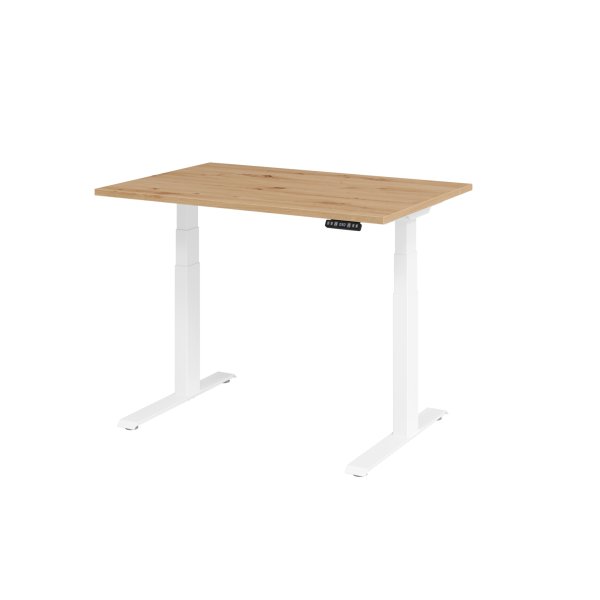 Hammerbacher Schreibtisch el 120x80cm ws/asteiche