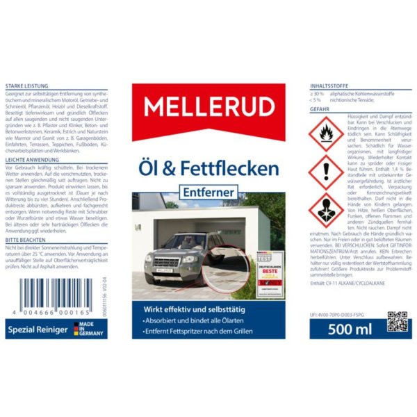 Mellerud Öl-/Fettflecken Entferner 0,5l