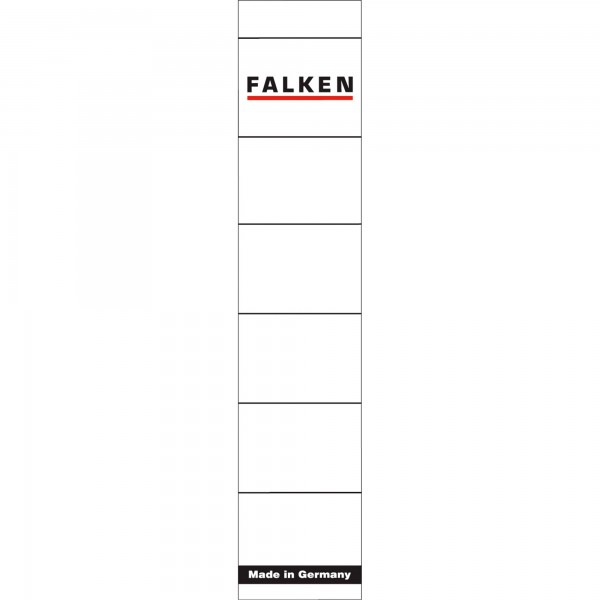 Falken Ordneretikett 80037765 schmal/kurz sk weiß 10 St./Pack.