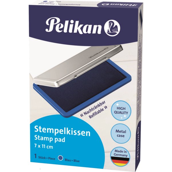 Pelikan Stempelkissen 331017 Gr.2 7x11cm Metallic-Gehäuse blau