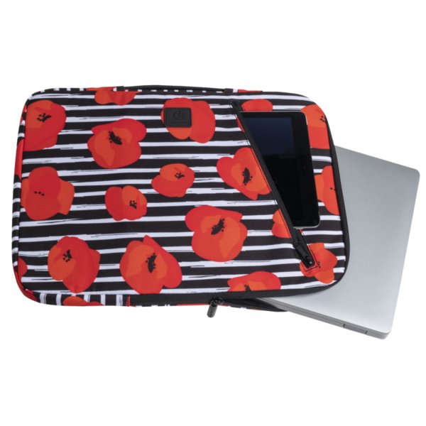 Exacompta Laptoptasche Sleeve 13-14 Zoll Mohnblume