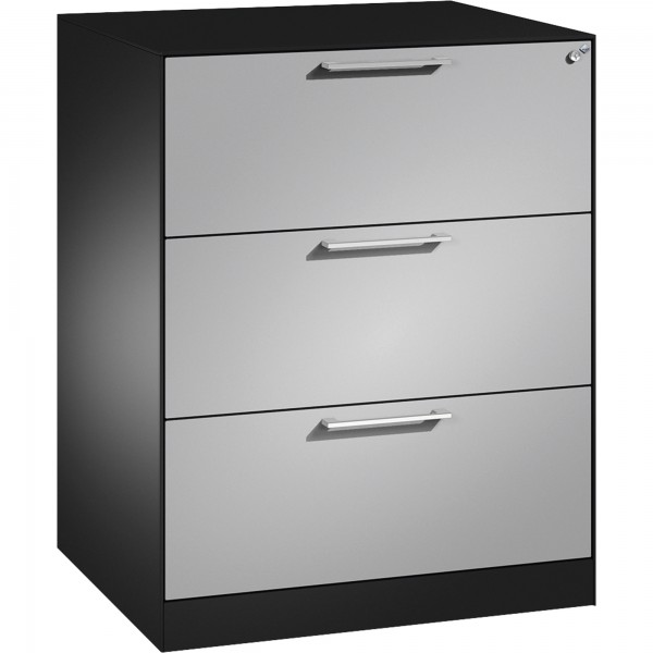 C+P Hängeregistraturschrank Asisto 146243312S10054 A4 2bhg sgr/wsalu