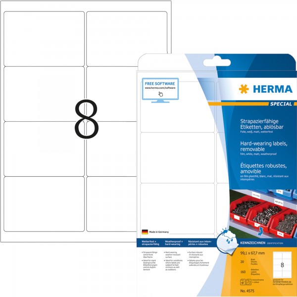 Herma Etikett 99,1x67mm ws 160St