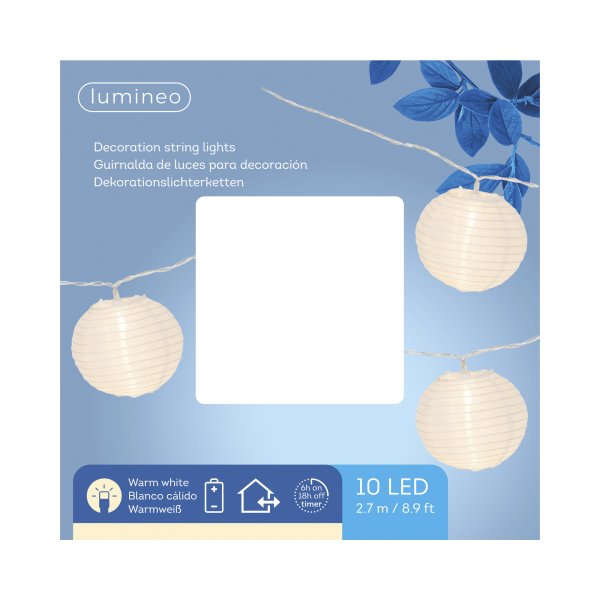 LUMINEO LED Lichterkette Lampion Outdoor
