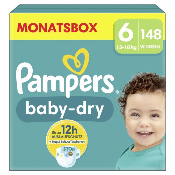 Pampers Windel Baby Dry Gr.6 Extra Large 148St.