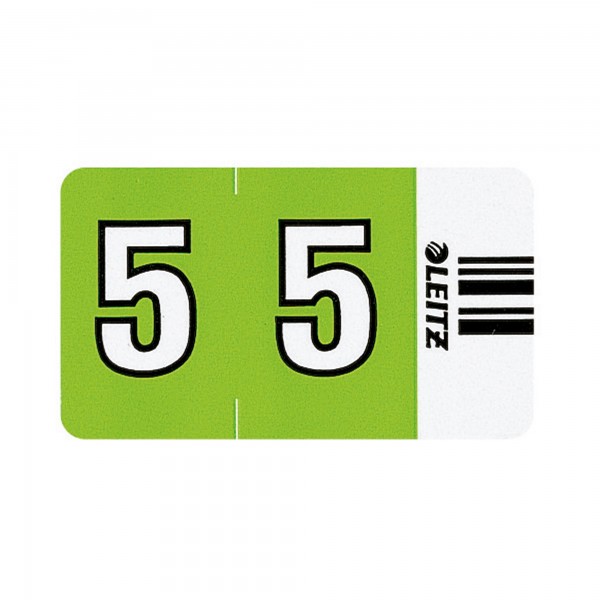 Leitz Ziffernsignal 5 Orgacolor 23x30mm gn 100 St.