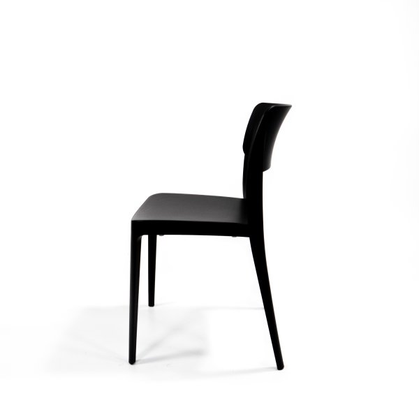 FEROS Stapelstuhl Wing schwarz 4St
