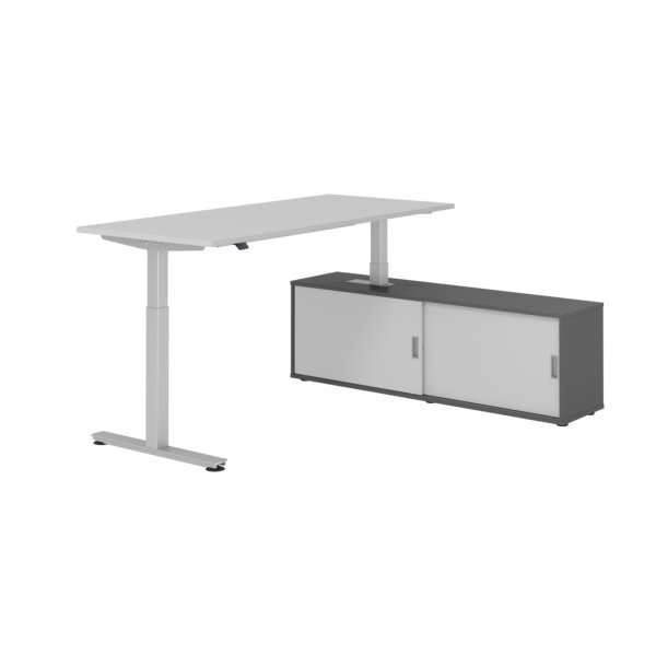 Hammerbacher Sitz-Steh-Kombi 180x80cm gr/si/gp/gr