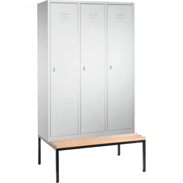 C+P Umkleidespind 805032S10008 Sitzbank 3Abteile B1200mm lgr/lgr