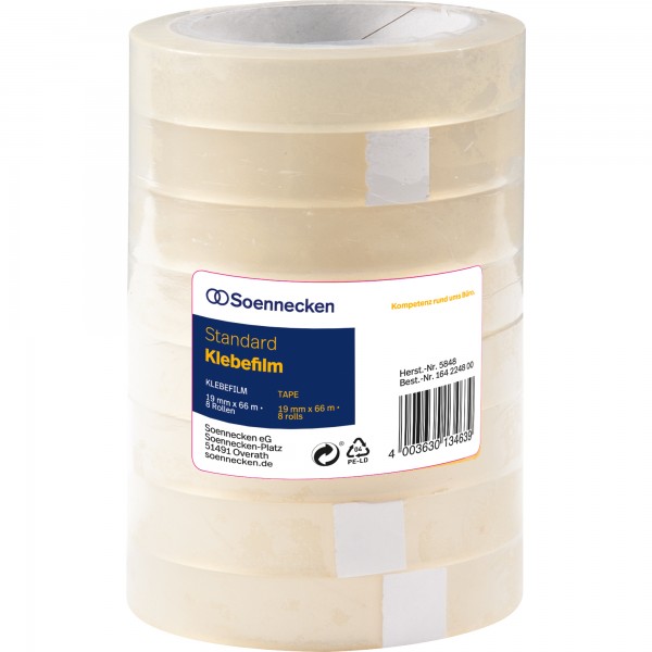 Soennecken Klebefilm 5848 19mmx66m transparent 8 St./Pack.