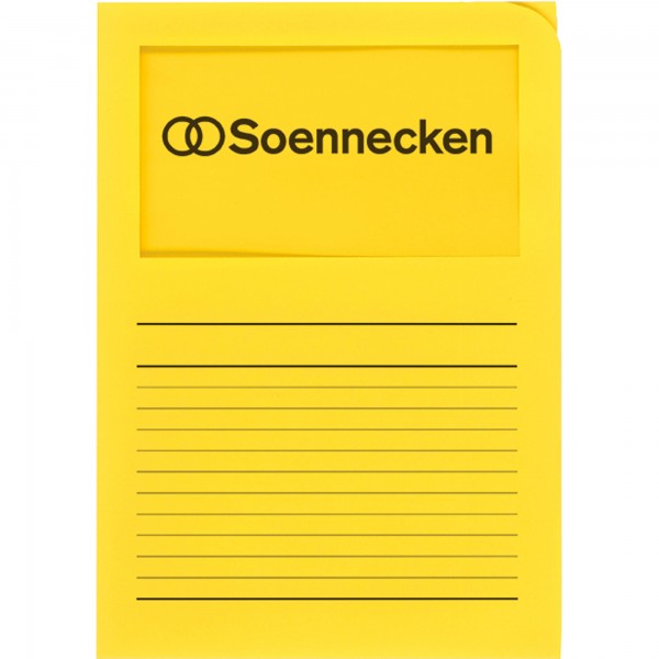 Soennecken Sichtmappe 1631 DIN A4 gelb 100 St./Pack.