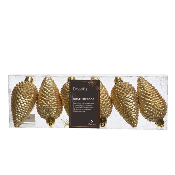 Decoris Zapfen Mix go 6St