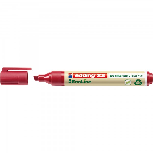 edding Permanentmarker 22 EcoLine 4-22002 1-5mm Keilspitze rot