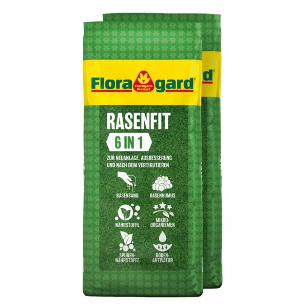 Floragard Gartenerde Rasenfit 6in1 2x18l