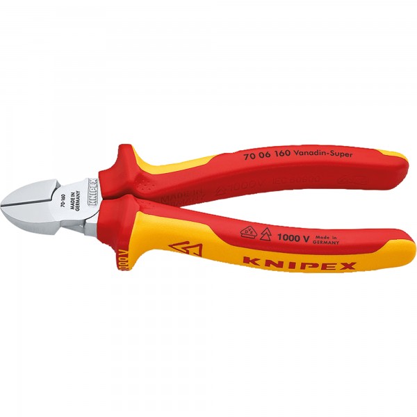 KNIPEX Seitenschneider 70 06 160 DIN ISO5749 VDE 160mm verchromt