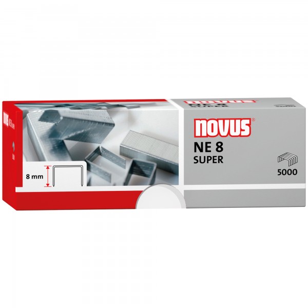 NOVUS Heftklammer NE 8 Super 042-0002 verzinkt 5.000 St./Pack.