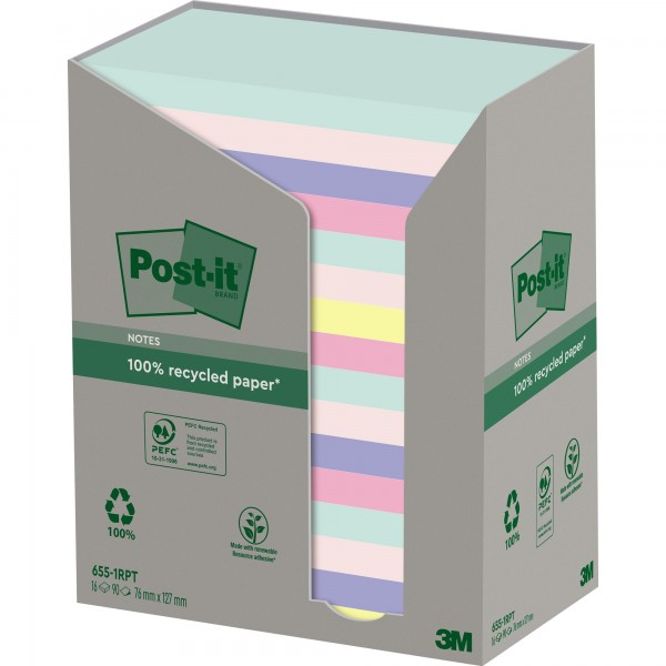 Post-it Haftnotiz 127x76mm sort 16x100Bl
