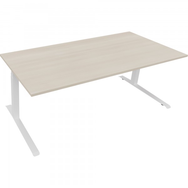 Sitz-/Stehtisch Kufe Doppels. Quad. B2000xT900xH645-1275 ws/Akazie