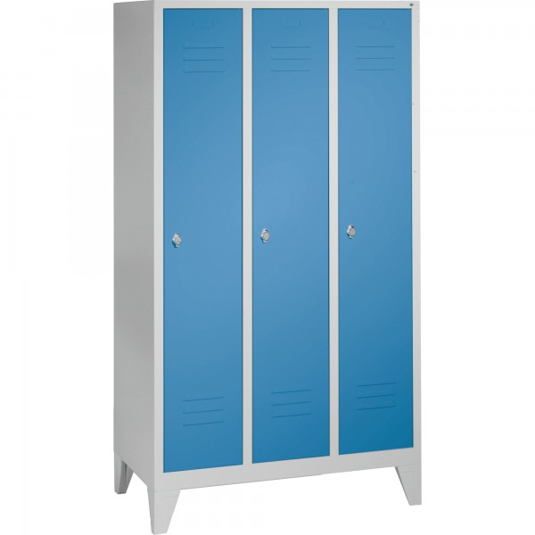 C+P Umkleidespind 801032S10020 Füße 3Abteile B1200mm lgr/lbl