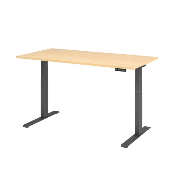 Hammerbacher Schreibtisch el 160x80cm gp/ahorn
