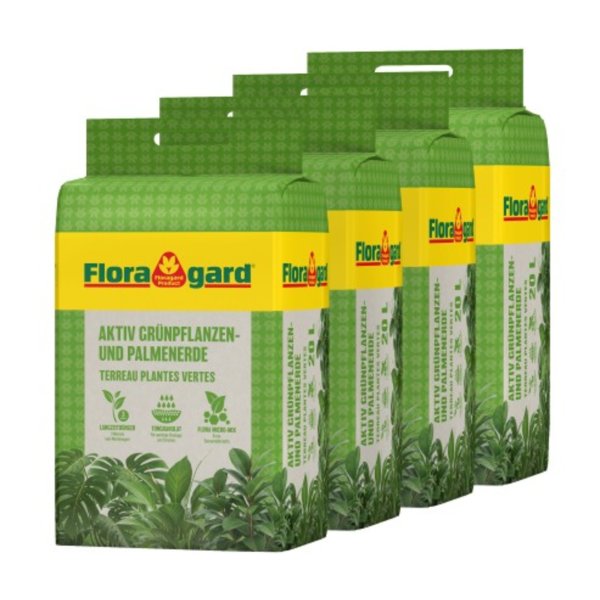 Floragard Gartenerde Aktiv Grünpflanzen & Palmen 4x20l