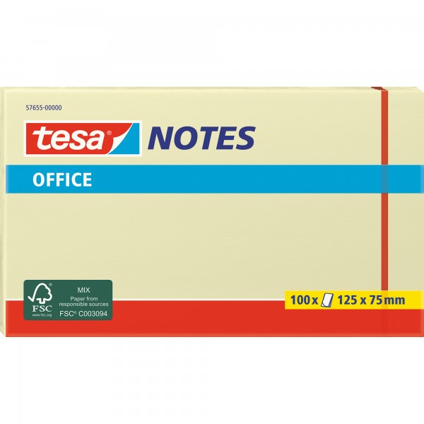 tesa Haftnotiz Office Notes 57655-00000 125x75mm 100Bl. gelb