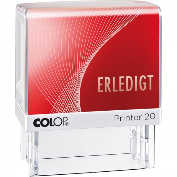 COLOP Textstempel Printer 20 ERLEDIGT 100670 38mm Kunststoff rt