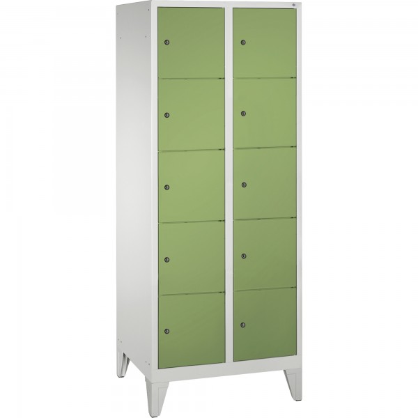 C+P Fächerschrank 8010225S10029 Füße 10Fächer B810mm lgr/rgn