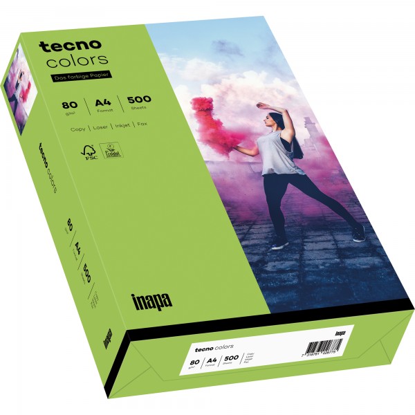 inapa tecno Kopierpapier Colors 2100011427 A3 80g grün 500Bl.