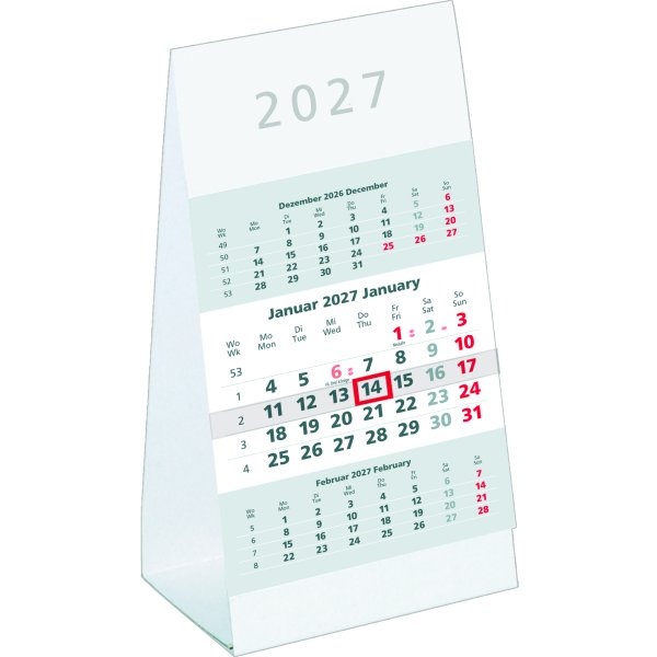 ZETTLER Tischkalender 2027 3M/1S
