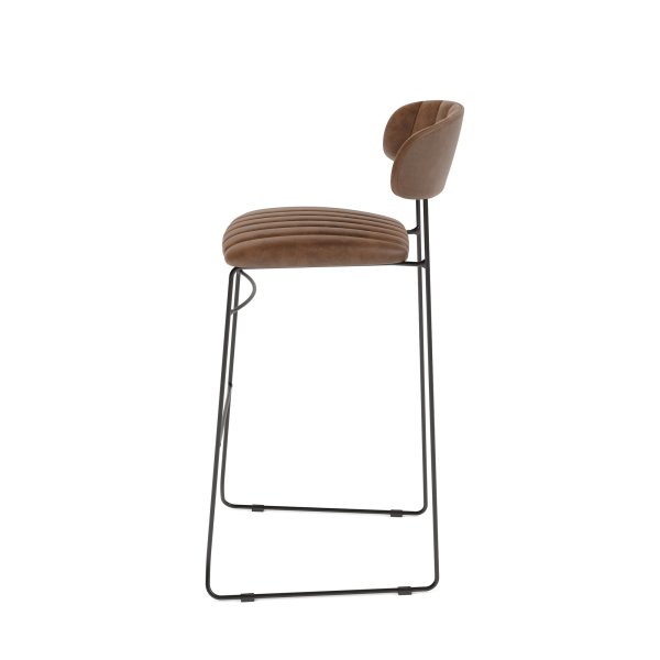 FEROS Stapel-Barstuhl Mundo Kunstleder cognac 2St