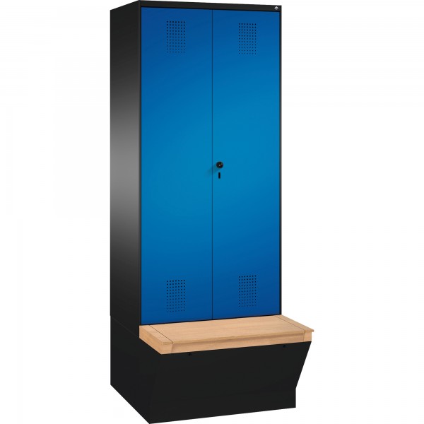 C+P Doppelspind 4905622S10018 Sitzbox 2Abteile B800mm sgr/ebl