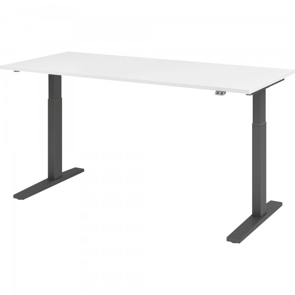 Hammerbacher Schreibt. VXMKA19/W/G el.180x80cm graphit/weiß