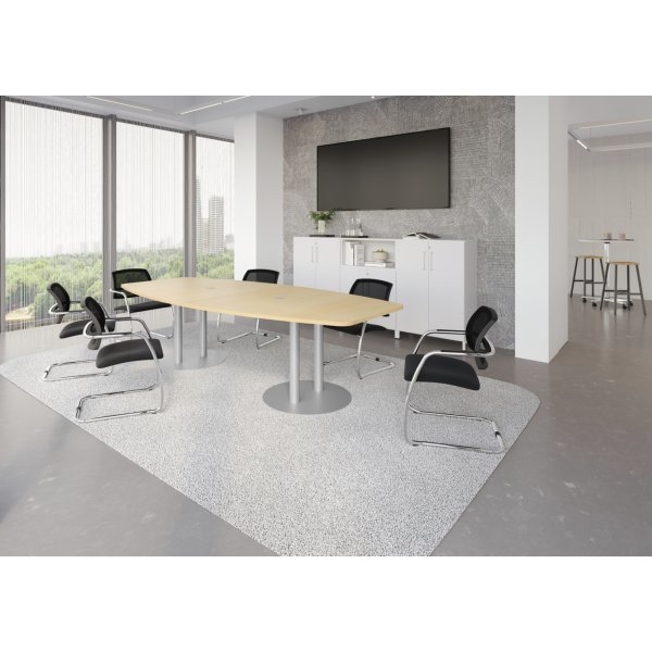 Hammerbacher Konferenztisch 280cm SFuß ah/si