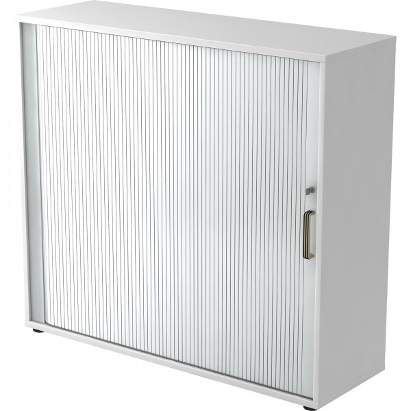 Hammerbacher Querrollladen- Schrank 3OH ws/si