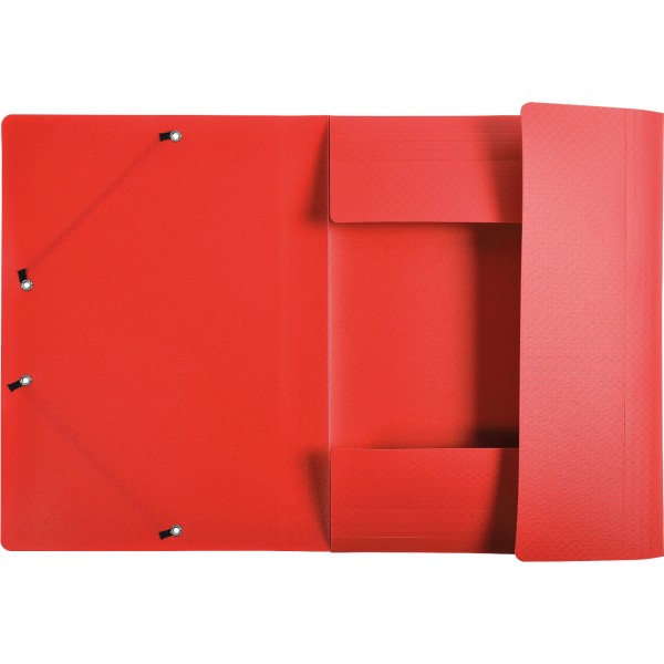 Exacompta Sammelmappe Opak 55085E A4 PP Gummizug 3Klappen rot