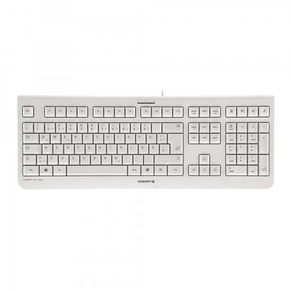 Cherry Tastatur KC1000 JK-0800DE-0 USB Flüsteranschlag weiß/grau