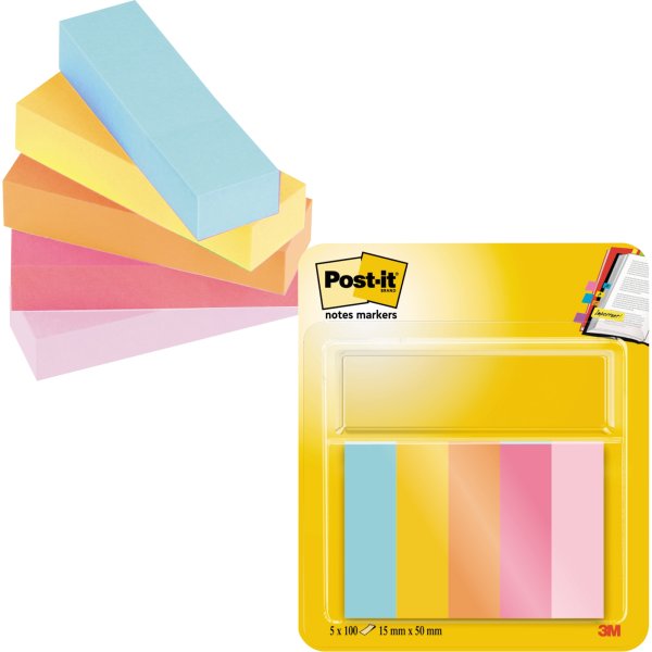 Post-it Haftstreifen Page Marker 670-5-BEA sortiert 5x50Bl./Pack.