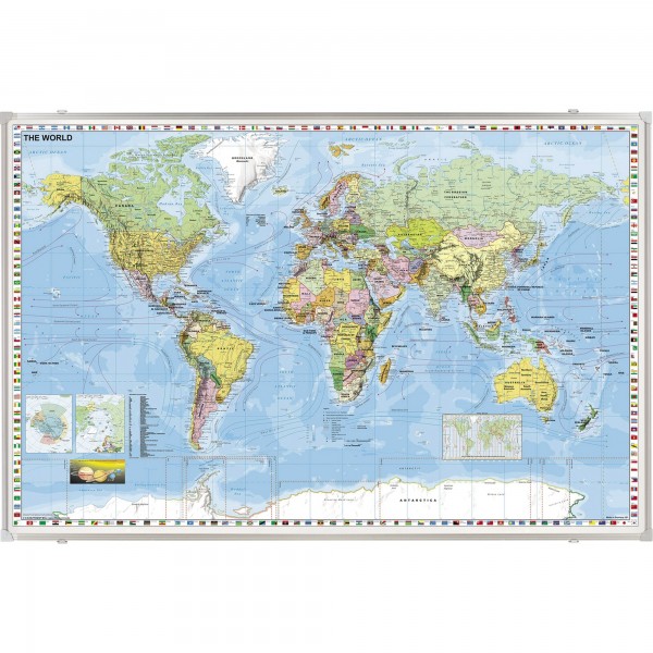 Franken Kartentafel 138x88cm Weltkarte 1:33.000.000