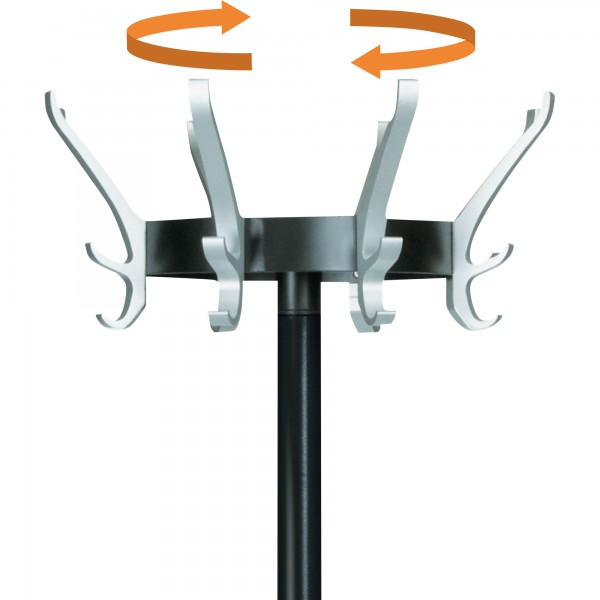 UNILUX Garderobenständer Cypres 100340639 170cm 8Haken sw